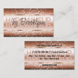 Elegant Glitter Product Labels Dark Copper Bronze Business Card