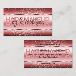 Elegant Glitter Product Labels Dark Wine Red Business Card