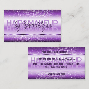 Elegant Glitter Product Labels Purple Lavender  Business Card