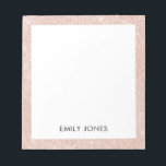 Elegant Glitter Rose Gold Notepad<br><div class="desc">Elegant Glitter Rose Gold Notepad</div>