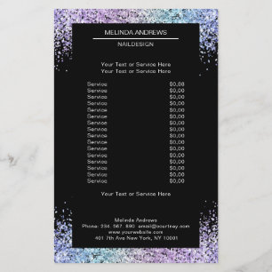 Elegant Glitter Saloon both sides Flyer