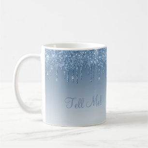 Elegant Glitter Sparkle Chic Modern Script Ombré Coffee Mug