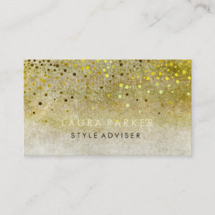 Elegant Glitter Subtle Sky Blue Faux Confetti Business Card