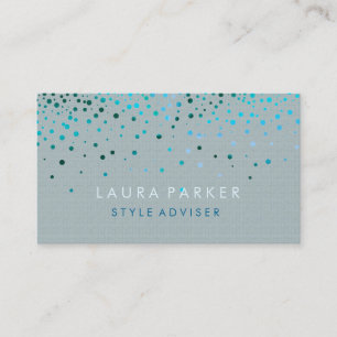 Elegant Glitter Subtle Sky Faux Background Business Card