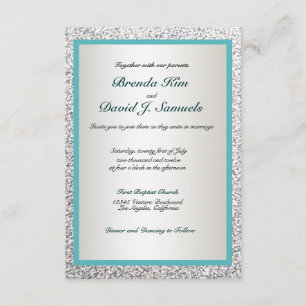 Elegant Glitter Wedding Invitation