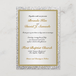 Elegant Glitter Wedding Invitation