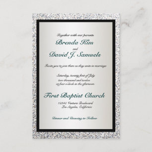 Elegant Glitter Wedding Invitation