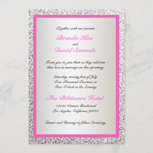 Elegant Glitter Wedding Invitation