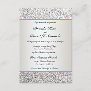 Elegant Glitter Wedding Invitation