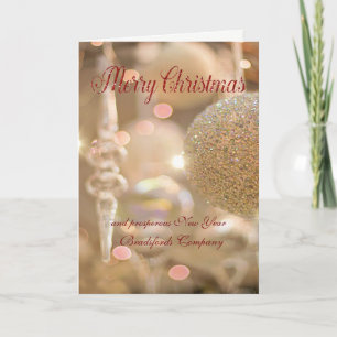 Elegant  Glittery  Christmas Ball,Company Holiday Card