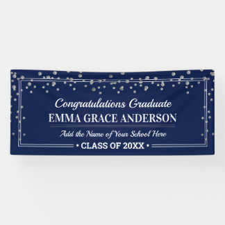 Elegant Glittery Confetti Congratulations Graduate Banner