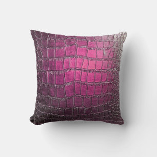 Elegant, glossy, embossed skin leather texture in cushion