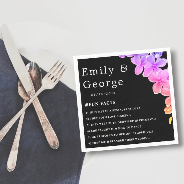 Elegant Glow Neon Lights Roses Boho Floral Wedding Napkin (Creator Uploaded)