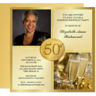 women 50th birthday invitations