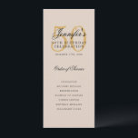 Elegant Gold 50th Birthday Program Menu Champagne Invitation<br><div class="desc">Elegant "Birthday Party Program" design with a sophisticated script typography w/ custom text.</div>