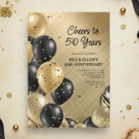 Elegant Gold 50th Wedding Anniversary