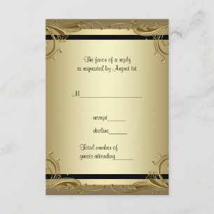 Elegant Gold 50th Wedding Anniversary Party RSVP