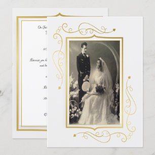 Elegant Gold 60th Anniversary Celebration Invitation