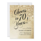 Elegant Gold 70th Birthday
