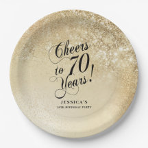 Elegant Gold 70th Birthday