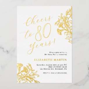 Elegant Gold 80th Birthday 