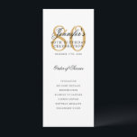 Elegant Gold 80th Birthday Party Program Menu Invitation<br><div class="desc">Elegant "Birthday Party Program" design with a sophisticated script typography w/ custom text.</div>