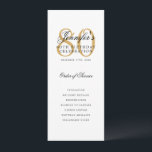 Elegant Gold 80th Birthday Party Program Menu Invitation<br><div class="desc">Elegant "Birthday Party Program" design with a sophisticated script typography w/ custom text.</div>