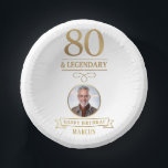 Elegant Gold 80th & Legendary Birthday Paper Plate<br><div class="desc">Elegant Gold 80th & Legendary Birthday Paper Bowls. Celebrate a truly legendary milestone with these elegant 80th birthday party paper bowl. Bold gold-effect text, and a customisable photo and name, this design is perfect for honouring a loved one on their special day. The timeless layout and faux metallic finish give...</div>