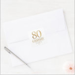 Elegant Gold 80th & Legendary Birthday Square Sticker<br><div class="desc">Elegant Gold 80th & Legendary Birthday Sticker. Celebrate a truly legendary milestone with these elegant 80th birthday stickers. This design is perfect for honouring a loved one on their special day. The timeless layout and faux metallic finish give it a premium look while keeping it warm and personal. Ideal for...</div>