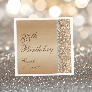 Elegant Gold 85th Birthday Napkin