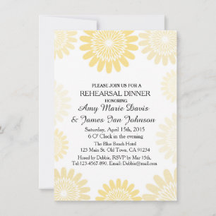 Elegant gold abstract floral rehearsal dinner fr4 invitation