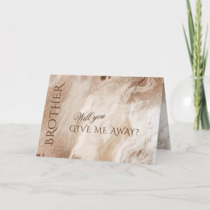 Elegant Gold Abstract Will You Give Me Away Invitation