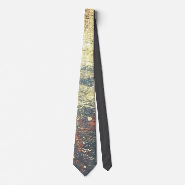 Elegant Gold Accent Tie  (Front)