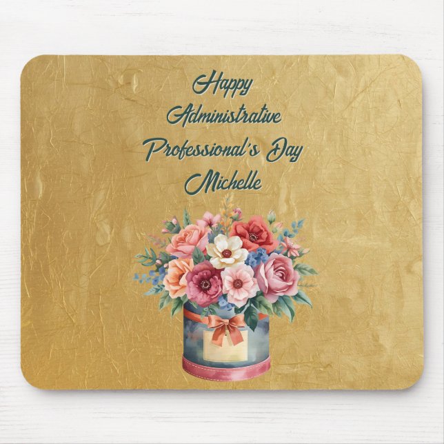 Elegant Gold Administrative Professionals Day Mouse Mat (Front)