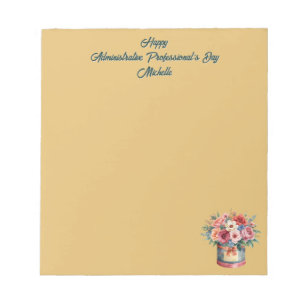 Elegant Gold Administrative Professionals Day Notepad