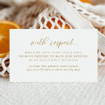 Elegant Gold Adults Only Wedding Enclosure Card<br><div class="desc">Elegant Gold Adults Only Wedding Insert Cards</div>