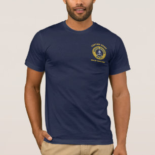 Elegant gold Anchor nautical captain boating summe T-Shirt