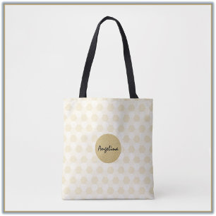 Elegant Gold and Beige Summer Tote Bag