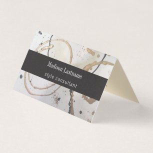 Elegant Gold and Black Abstract Business Card