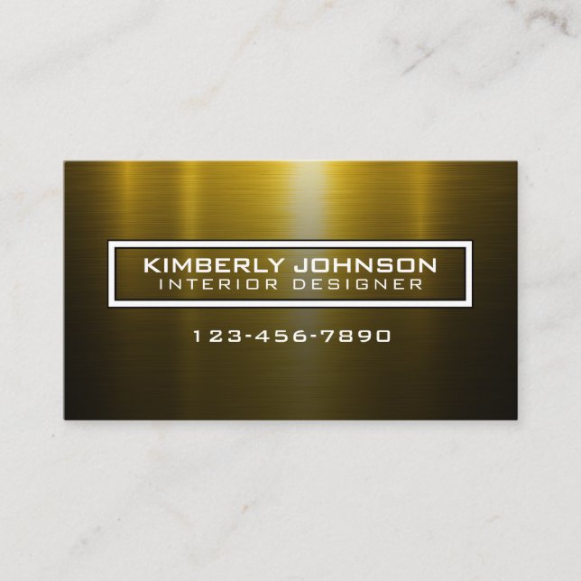 Elegant Gold and Black Business Card Design (Front)