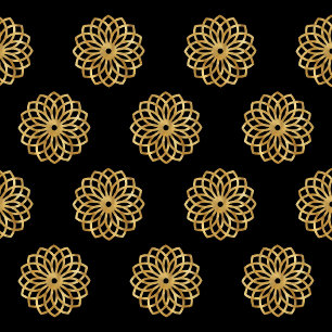 Elegant Gold and Black Christmas Trees Tissue Paper