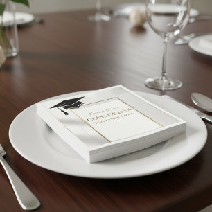 Elegant Gold and Black Graduation Party Napkin