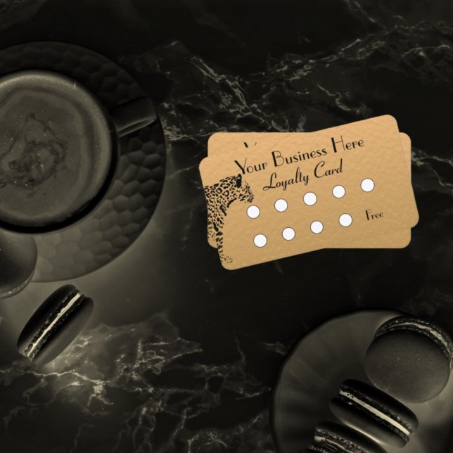Elegant Gold and Black Jaguar Loyalty Card (Creator Uploaded)