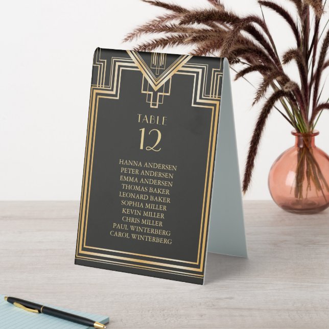 Elegant Gold and Black Seating Chart (In SItu (Table))