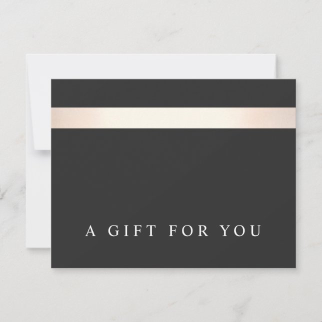 Elegant Gold and Black Striped Gift Certificate (Front)