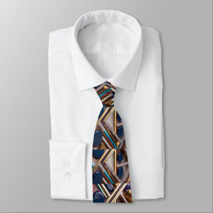 Elegant Gold and Blue Tie