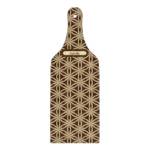 Elegant Gold and Brown Star Anise Cutting Board