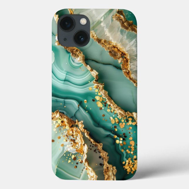 Elegant Gold And Green Marble Case-Mate iPhone Case (Back)