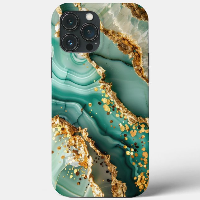 Elegant Gold And Green Marble Case-Mate iPhone Case (Back)