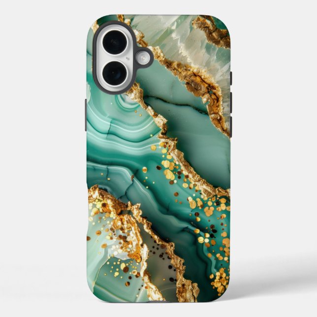 Elegant Gold And Green Marble Case-Mate iPhone Case (Back)